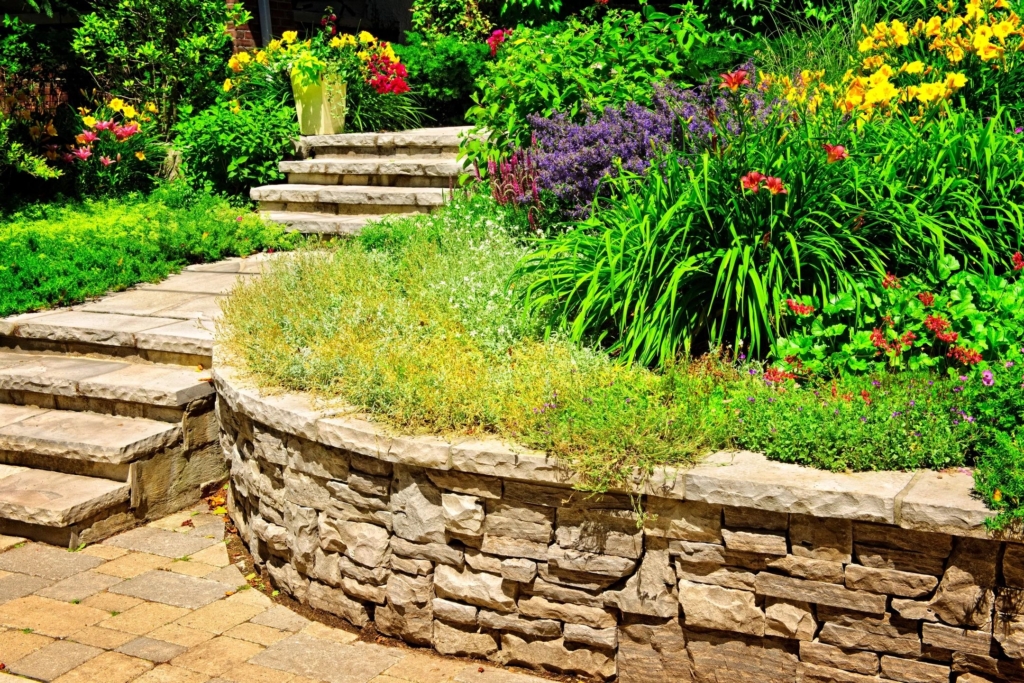 Garden and stair case